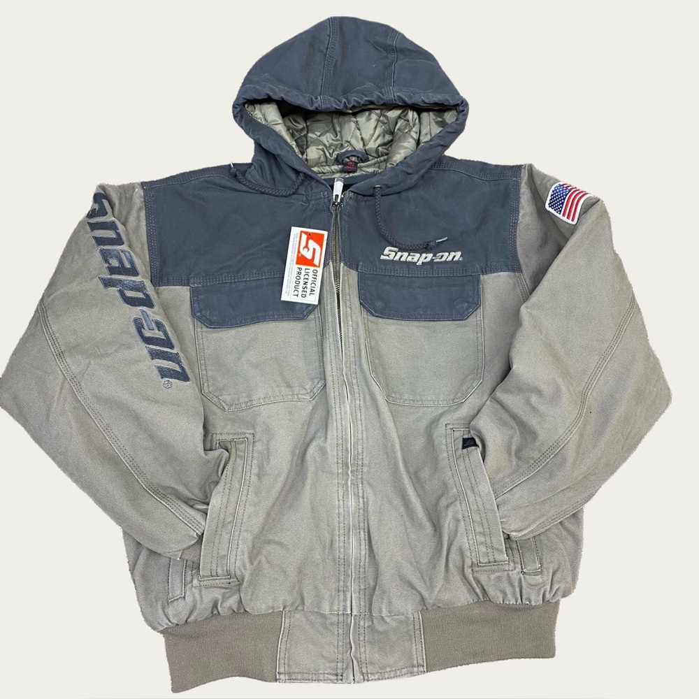 Snap-On Workwear Two-Tone Tan & Grey Jacket NWT Men’s Medium & Large available